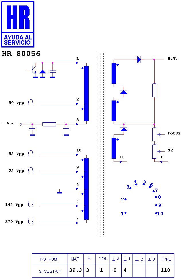 Schematic diagram for HR 80056