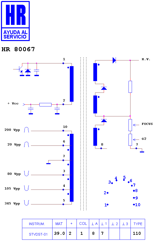 Schematic diagram for HR 80067