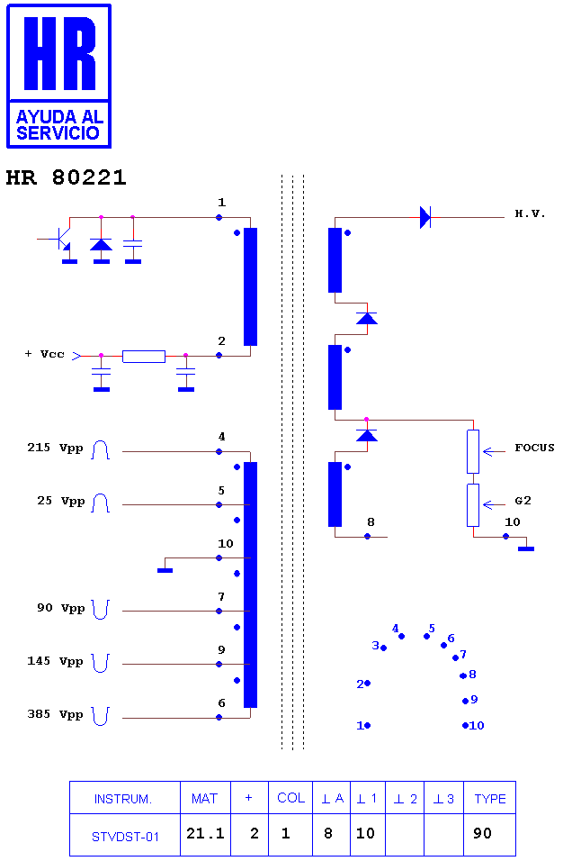 Schematic diagram for HR 80221