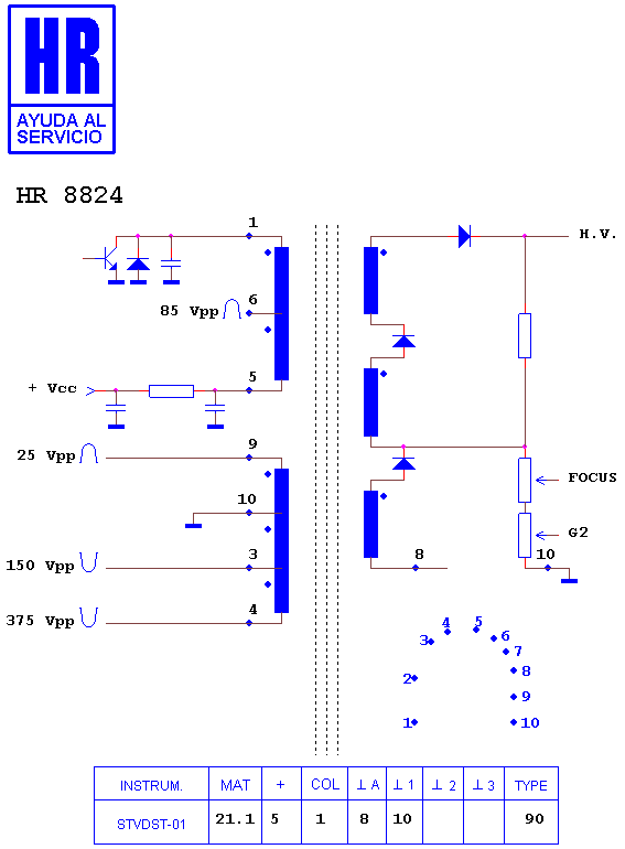 Schematic diagram for HR 8824