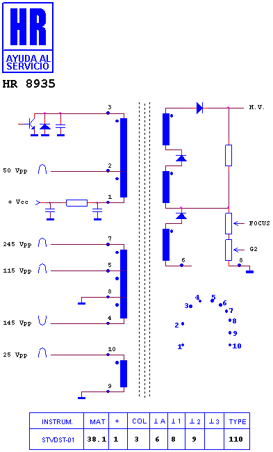 Schematic diagram for HR 8935