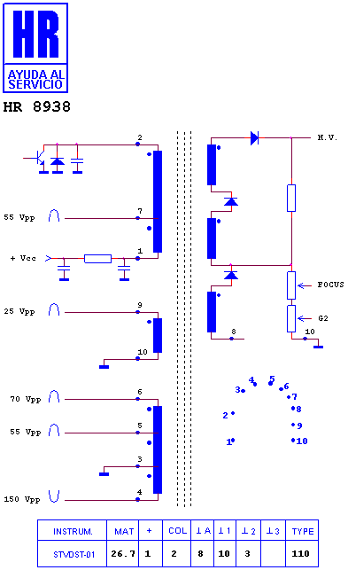 Schematic diagram for HR 8938