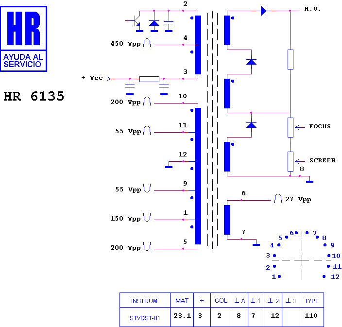 Schematic diagram for HR 6135