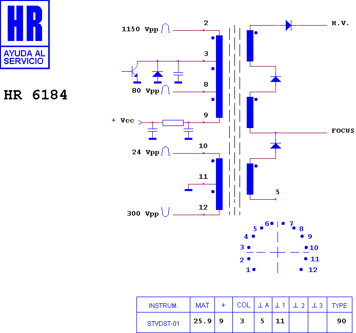 Schematic diagram for HR 6184