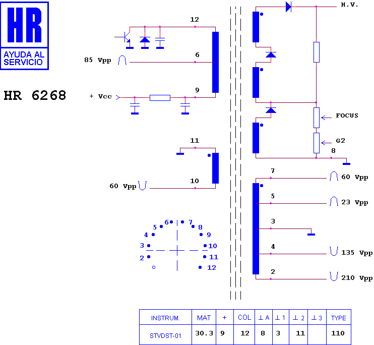 Schematic diagram for HR 6268
