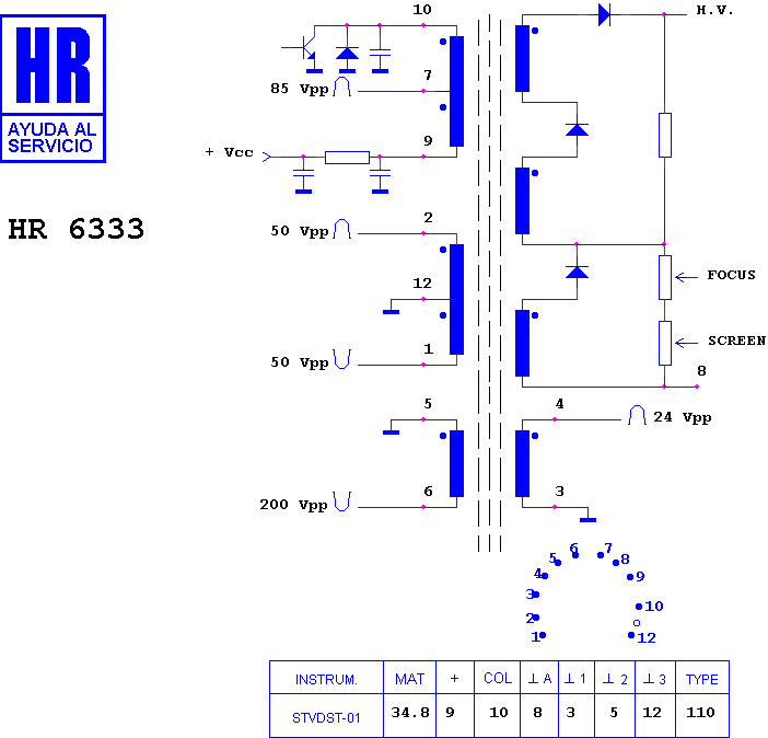 Schematic diagram for HR 6333