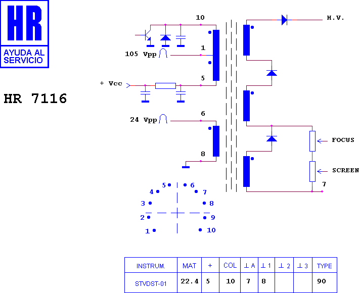 Schematic diagram for HR 7116