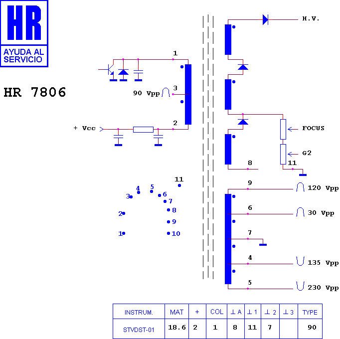 Schematic diagram for HR 7806