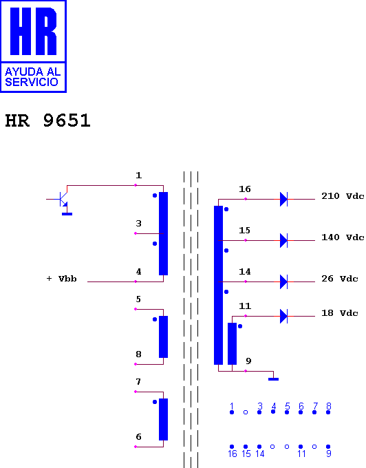 Schematic diagram for HR 9651