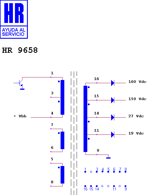 Schematic diagram for HR 9658 A