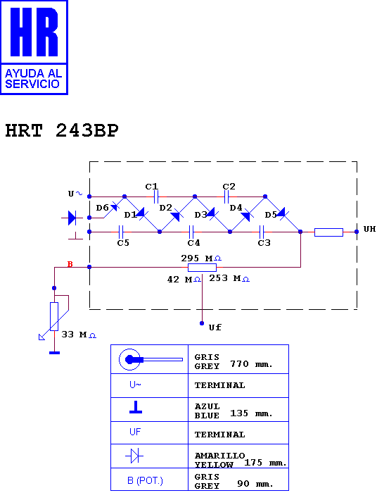 Schematic diagram for HRT 243 BP